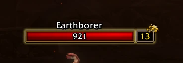 An Earthborer nameplate in the WoW Forever Style