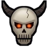 Skull on a boss